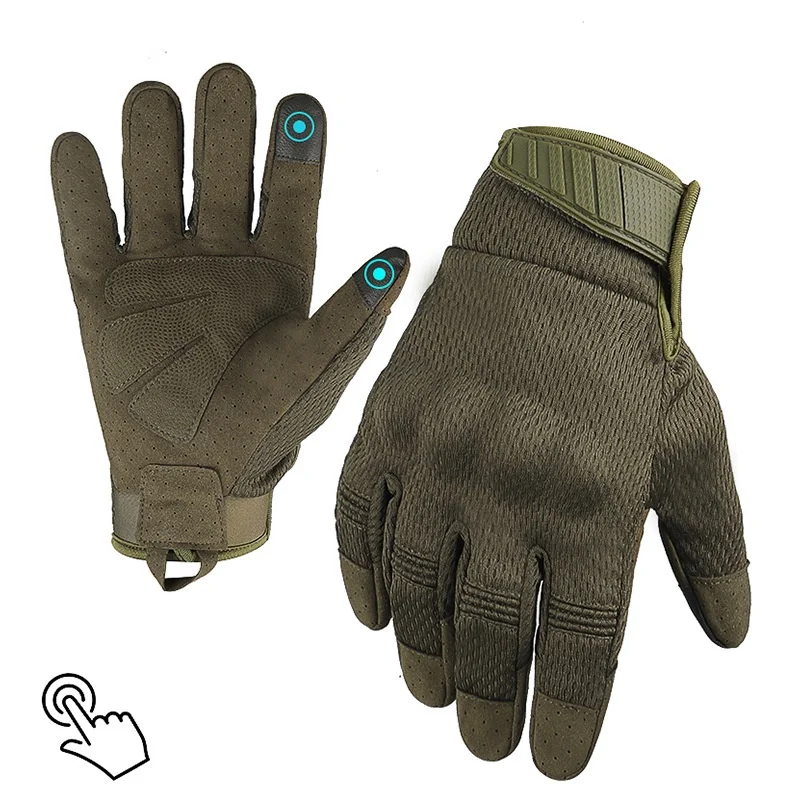 قفازات تكتيكية كاملة الأصابع بشاشة تعمل باللمس للرجال، قفازات نسائية متوافقة مع الرماية القتالية والصيد والرياضات الخارجية
