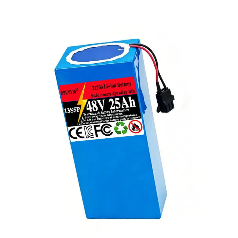 High Capacity  21700 13S5P 48V 25Ah  Lithium Battery Pack 1000W with BMS for Balance Car, Bike, Scooter, Tricycle