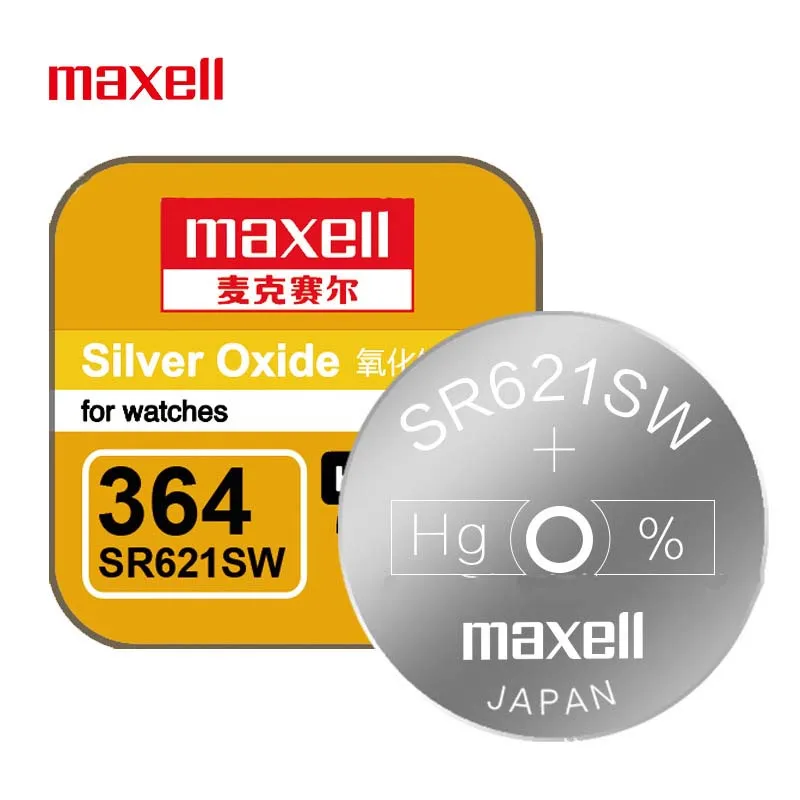 5-100PCS MaxeII 1.55V AG1 LR621 364 164 531 SR621 SR621SW SR60 CX60 Button Battery for Watch Toys Remote Calculators Coin Cells view 3