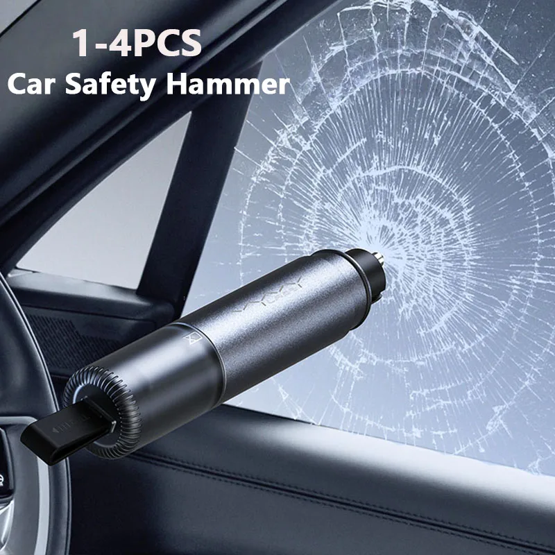 Car Safety Hammer Portable Safety Hammer Emergency Glass Breaker Window Seat Belt Cutter Life-Saving Escape Hammer Blade Tool