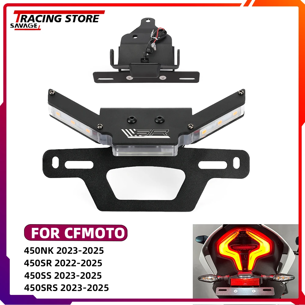 

2025 For CFMOTO 450NK 450SR 450SS 450SRS 250SRS 300SR 300SS Tail Tidy Fender Eliminator License Plate Holder With Signal Light