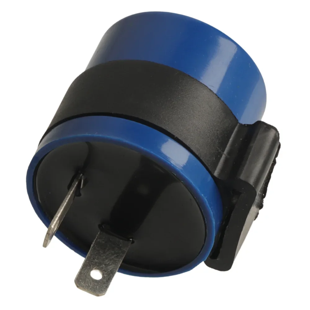 DC 6V 12V Input Motorcycle Blue Built-in Beeper Flasher LED Blinker Turn Signal 2 Pins Motor Buzzer Flasher Relay Indicator