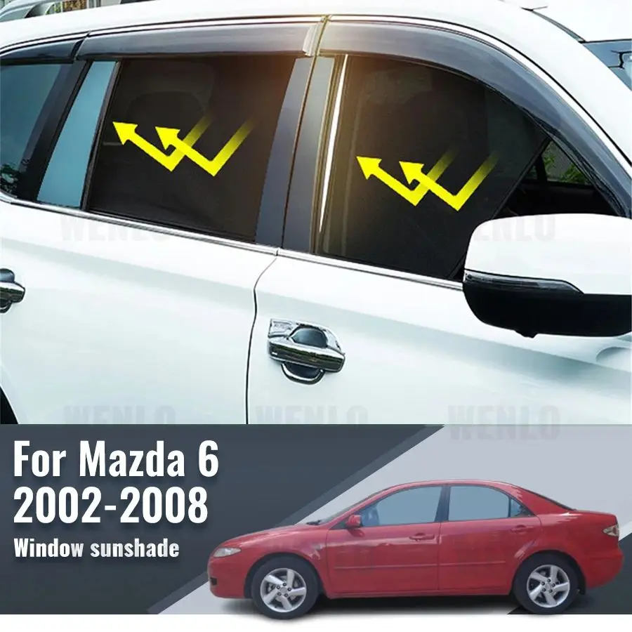 

Для Mazda 6 2003-2008 заднее боковое окно солнцезащитный козырек автомобильный солнцезащитный козырек аксессуары переднее лобовое стекло сетчатая занавеска автомобиля