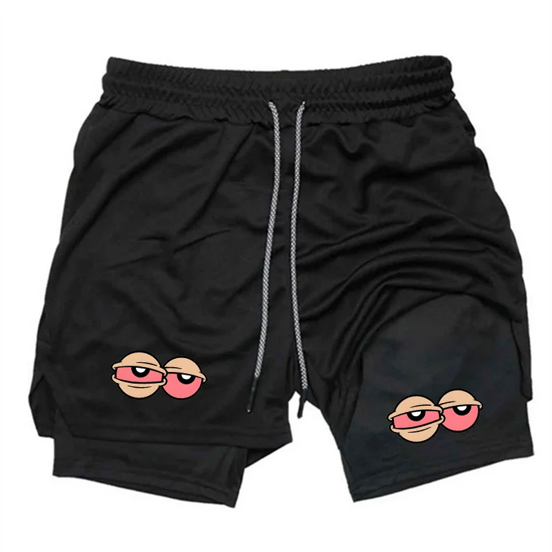 

Stylish Workout Harajuku Running Shorts for Men Gym Athletic fashion Breathable 2-in-1 Summer Casual with Pockets Comfortable