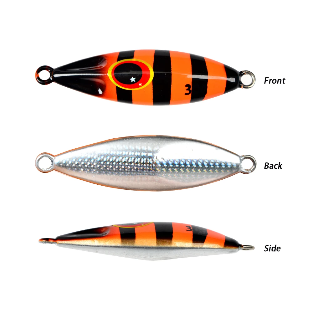 TOLU Slow Bee Slow pitch jig 20g30g 40g 60g 80g 100g 120g Shore Casting Jigging Spoon Lure Glow Saltwater Fishing Lure WIth Hook