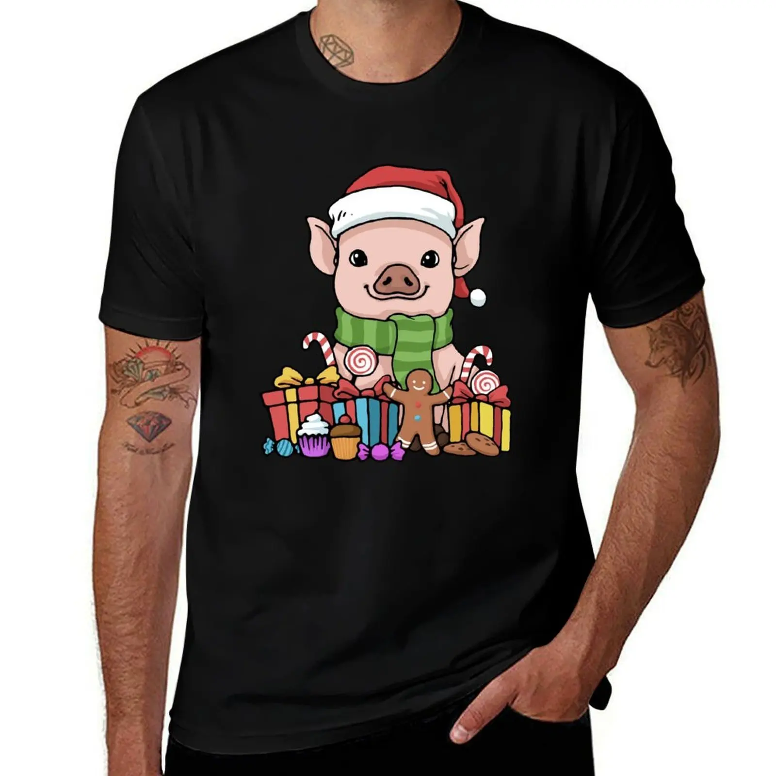 

Christmas Pig Gift Kids Swine Gift Cute Pig T-Shirt Moisture Wicking Quick Dry Tee