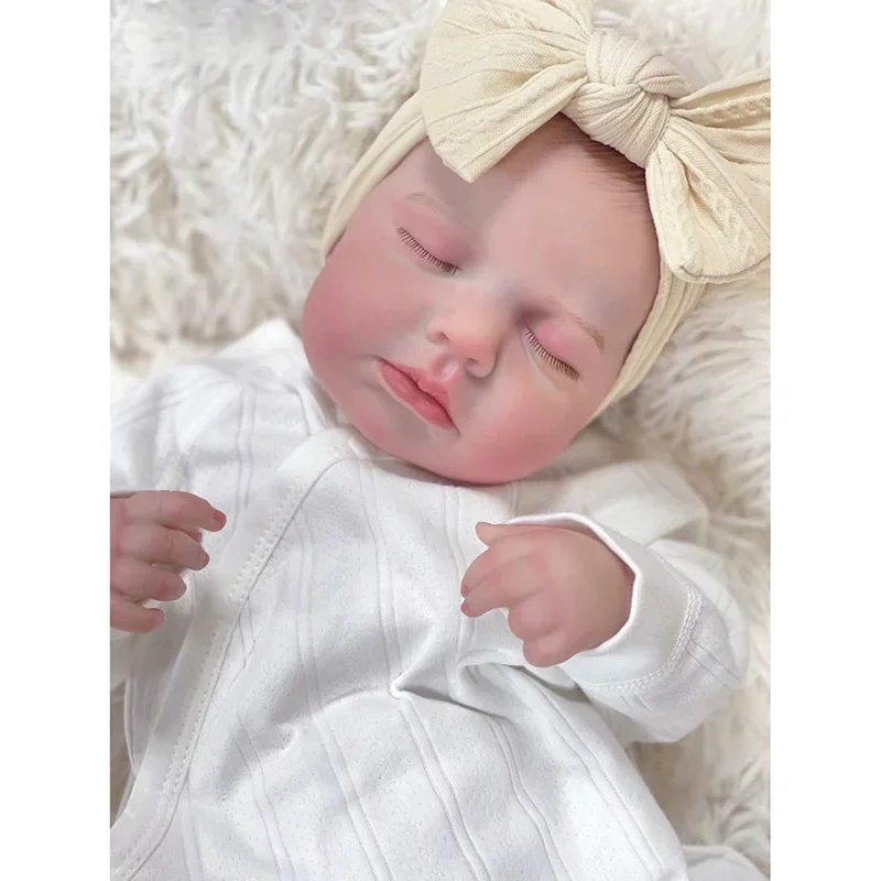 

Спящие куклы Reborn, 48 см, LouLou, тканевые волосы с рисунком тела, 3D Кожа, видимые вены, подарок для девочек