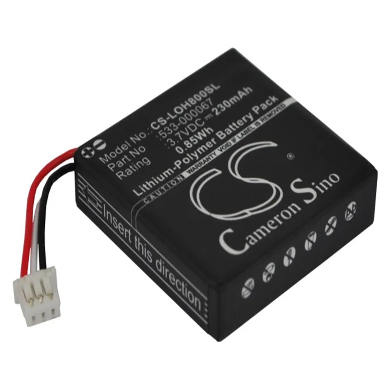 Li-Polymer battery for Wireless Headset,3.7V,230mAh,H800