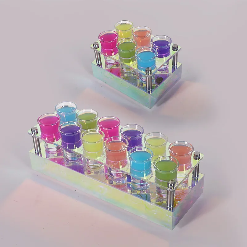 Bar luminous cocktail bullet glass fighting game cup holder charging led acrylic KTV wine rack