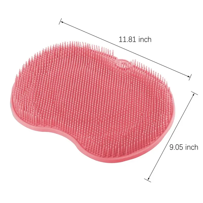 Exfoliating Shower Massage Scraper Bathroom Non-slip Bath Mat Back Massage Brush Silicone Foot Wash Body Cleaning Bathing Tool