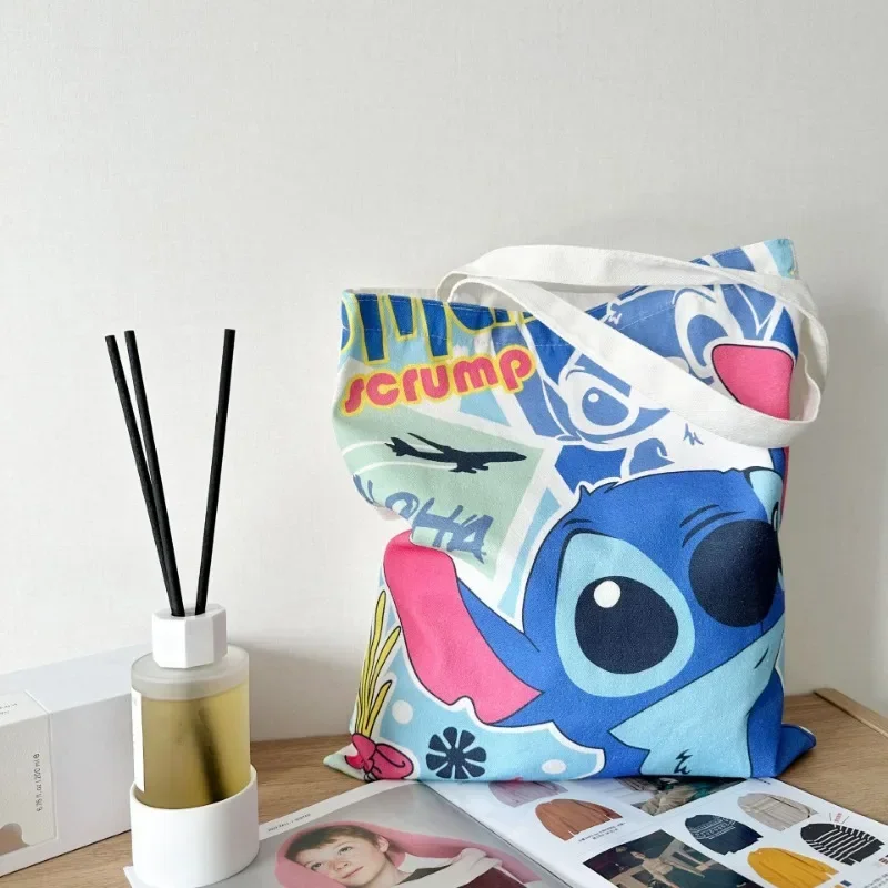 2025 New Disney Stitch Bag Crossbody Bag STITCH Cartoon Peripheral Cute Canvas Bag Shoulder Bag Lilo and Baby Same Shopping Bag