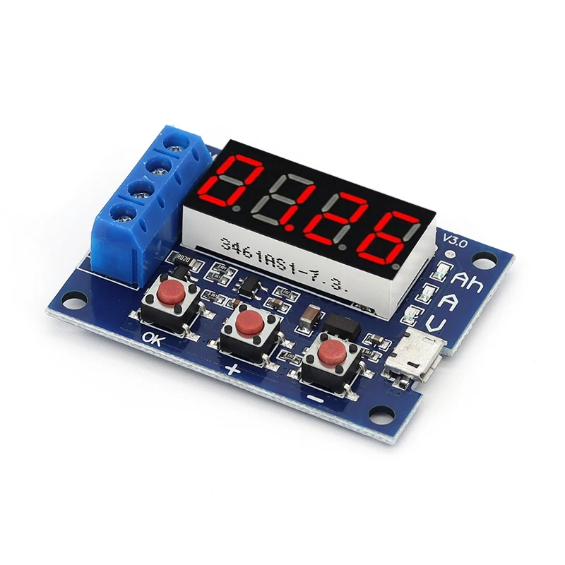 Battery Tester LED Digital Display 18650 Lithium Battery Power Supply Test Resistance Lead-acid Capacity Discharge Meter ZB2L3