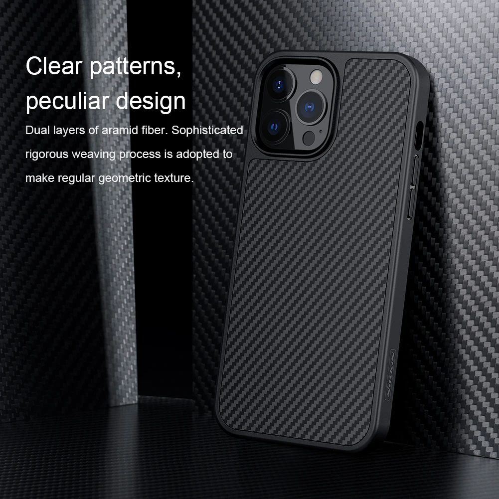 for IPhone 13 12 11 Pro Max Case Nillkin Carbon Fiber Case Lens Camera Protector Back Cover For iPhone 11 12 13 Pro Max Mens