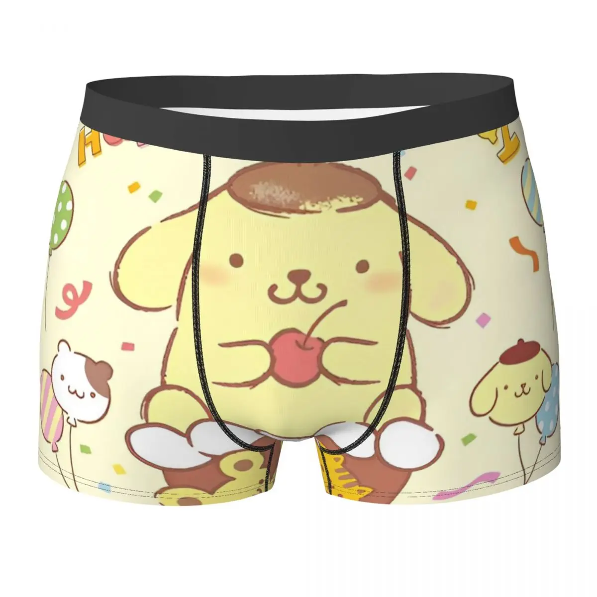 

Pom Pom Purin мультяшное нижнее белье с принтом, Лидер продаж, мужские трусы, удобные шорты, трусы, подарок на день рождения