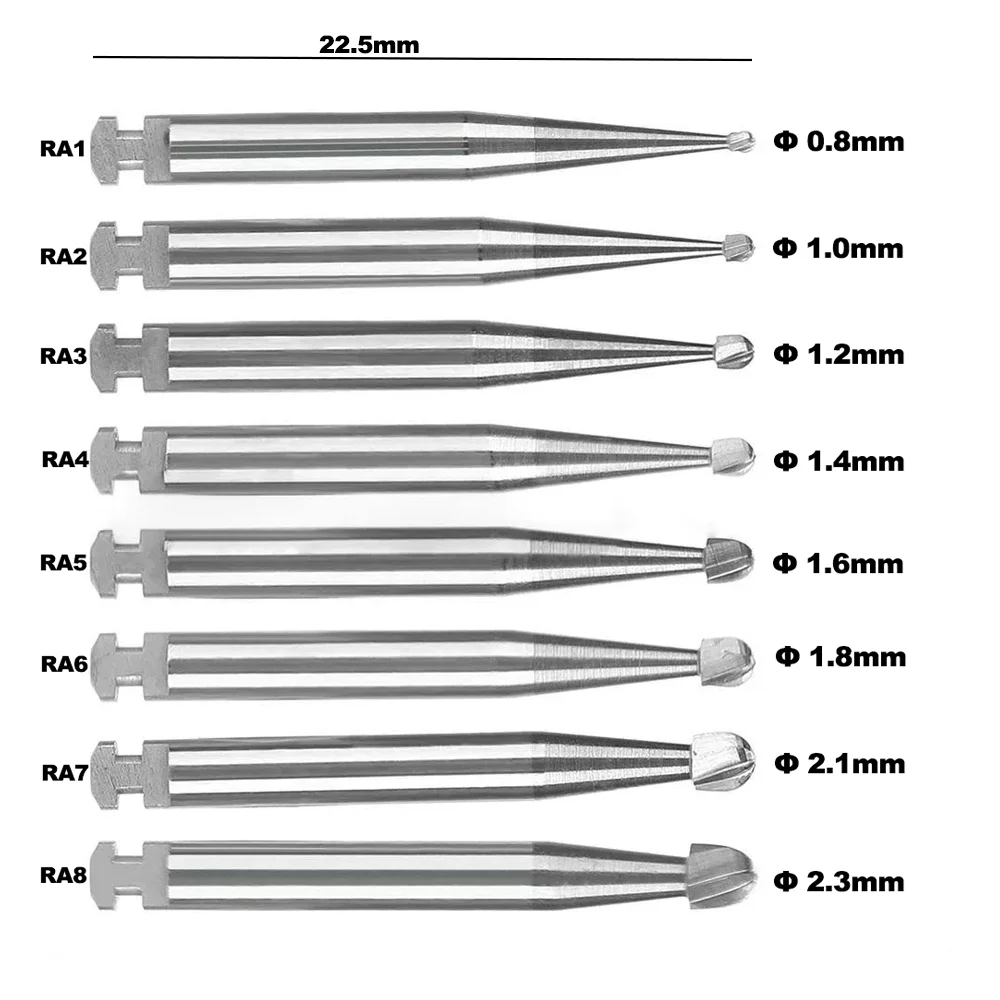 

1PC Tungsten Carbide Dental Burs RA Round Low Speed FG Shank - Smooth Cutting
