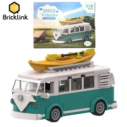 Bricklink MOC 10220 Speed Technical Car VW T1 Camper Van City Camp Truck Creative Sets With Box Building Blocks Kid Toys Gift