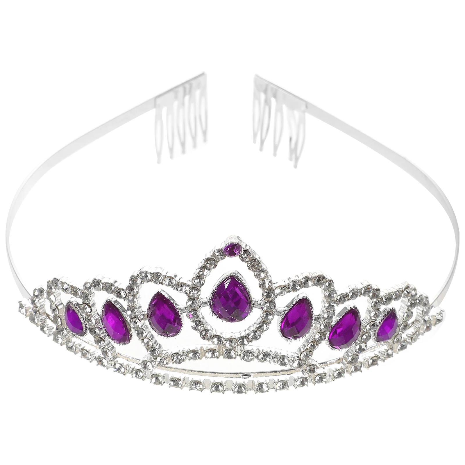 

Elegant Crystal Rhinestone Tiara Bridal Crown Headb Ladies Engagement Wedding Prom Accessories Shining Decorated Comb Hair Grip