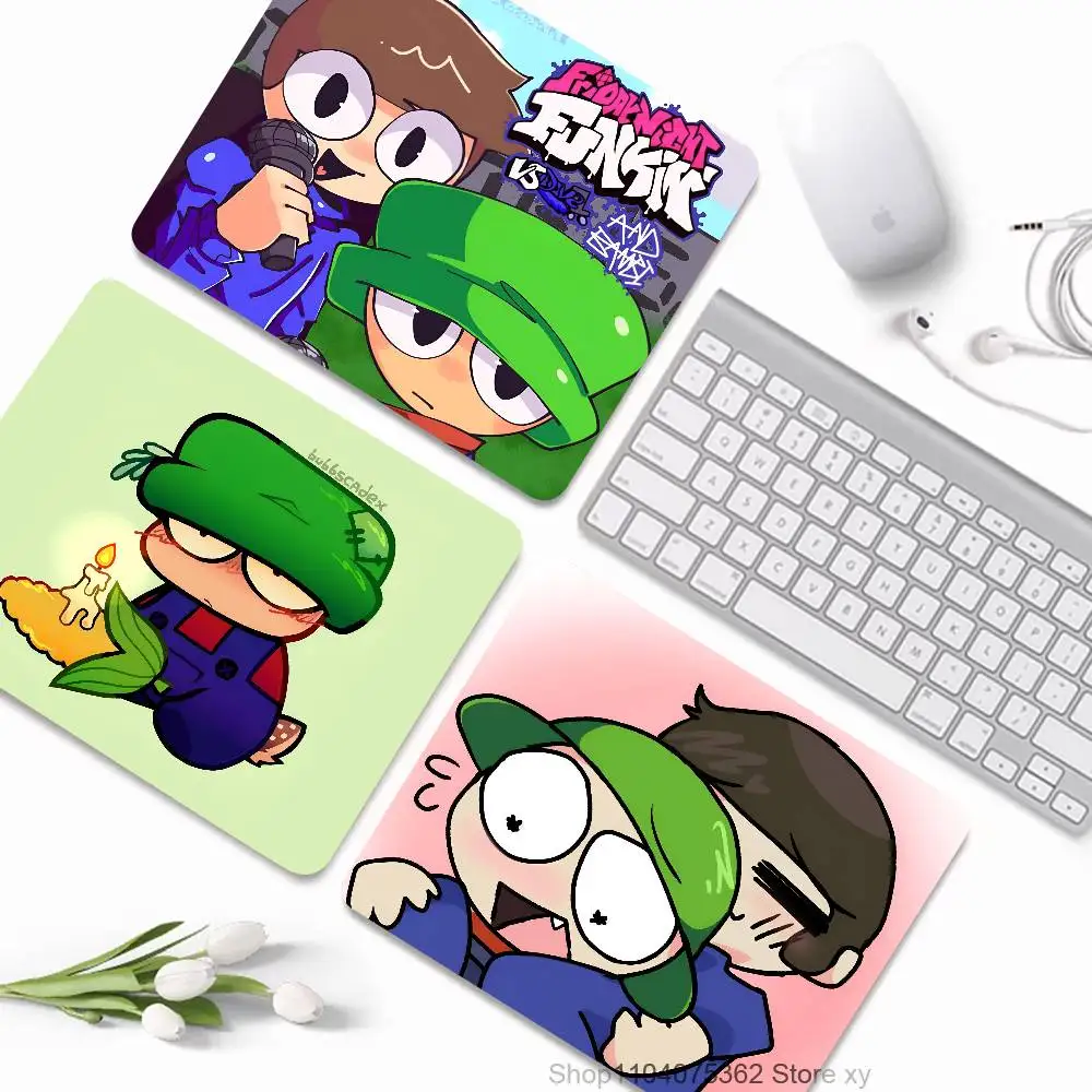 D-Dave And A-Bambi Cute Mousepad Small LockEdge Mouse Pad For Gamers Computer Desk Pad Rectangular Anti-slip Rubber