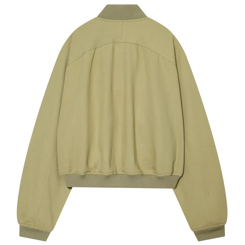 HXAO Crop Grüne Jacken Damenjacke Frühling Sommer 2026 Lässige Langarm-Reißverschluss-Collegejacke Outdoor Streetwear Mäntel – Detail 5