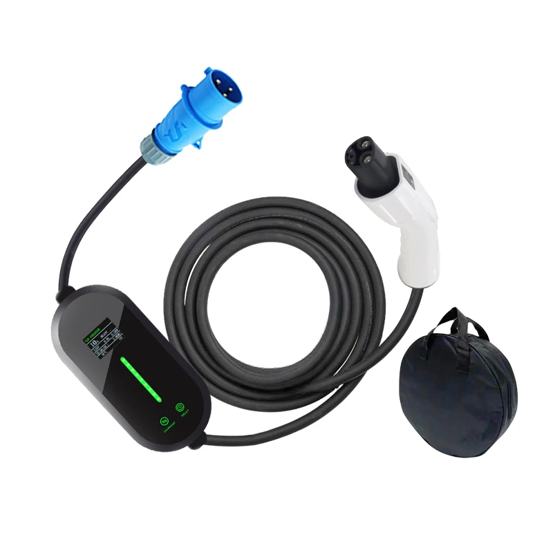 Cargador portátil EV de 3,5 kW, Wallbox para Tesla Model 3/X/Y/S, cargador de coche eléctrico de 7KW, Cable de carga rápida NACS de 5m