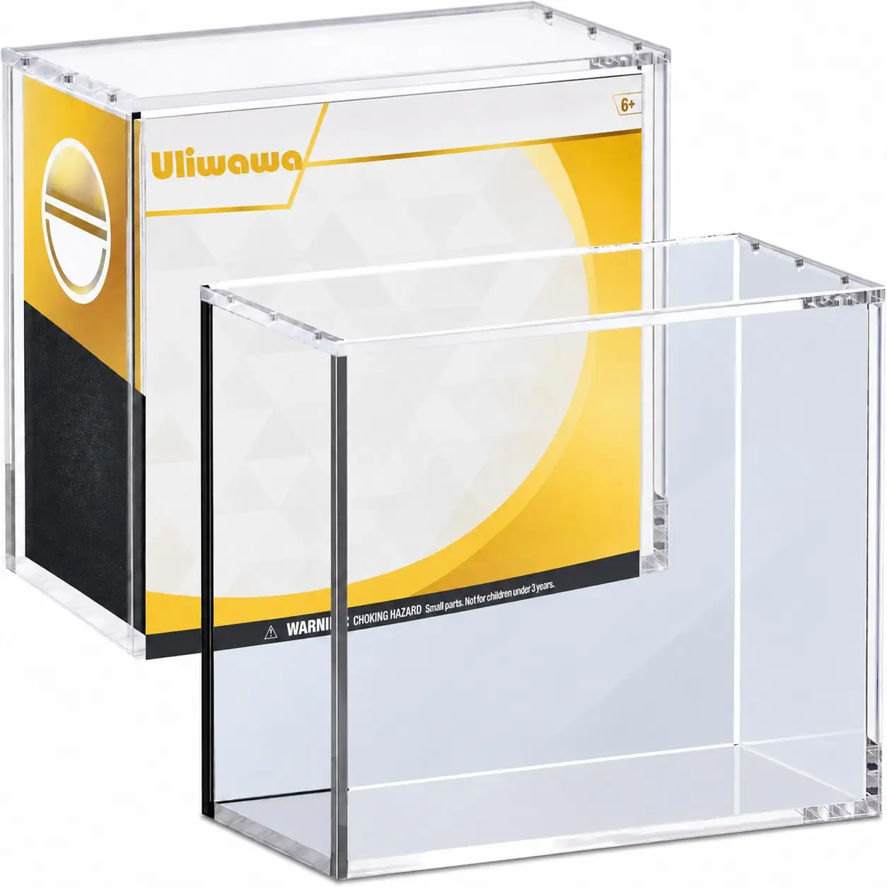 Elite Trainer Box Display Case with Magnetic Lid – 6-Point Secure Acrylic Showcase for TCG Cards – UV Block & 5mm Thick