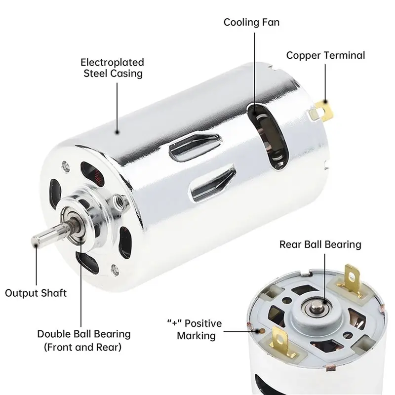 ABZL 10X RS555 High Torque Micro-Motor 12-24V For DIY Electric Tools, Drills, And Mills