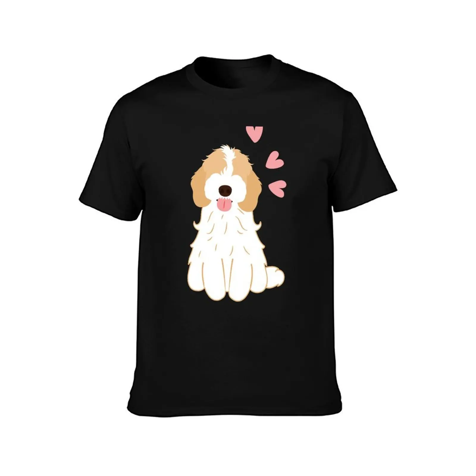 LOVE Blenheim Apricot Gold Cockapoo Cavapoo Cavoodle T-Shirt Work Daily Short Sleeve Top