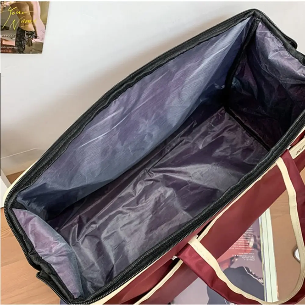 Nylon Travel Duffel Bag Travel Storage Bag Large Capacity Short-Distance Travel Package Foldable Boarding Bag Luggage Handbag