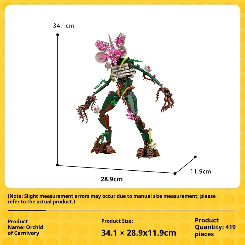 Demogorg estatuilla del dios del inframundo el monstruo comiendo el hombre modelo de bloques de construcción rompecabezas y juguete para regalo de ensamblaje