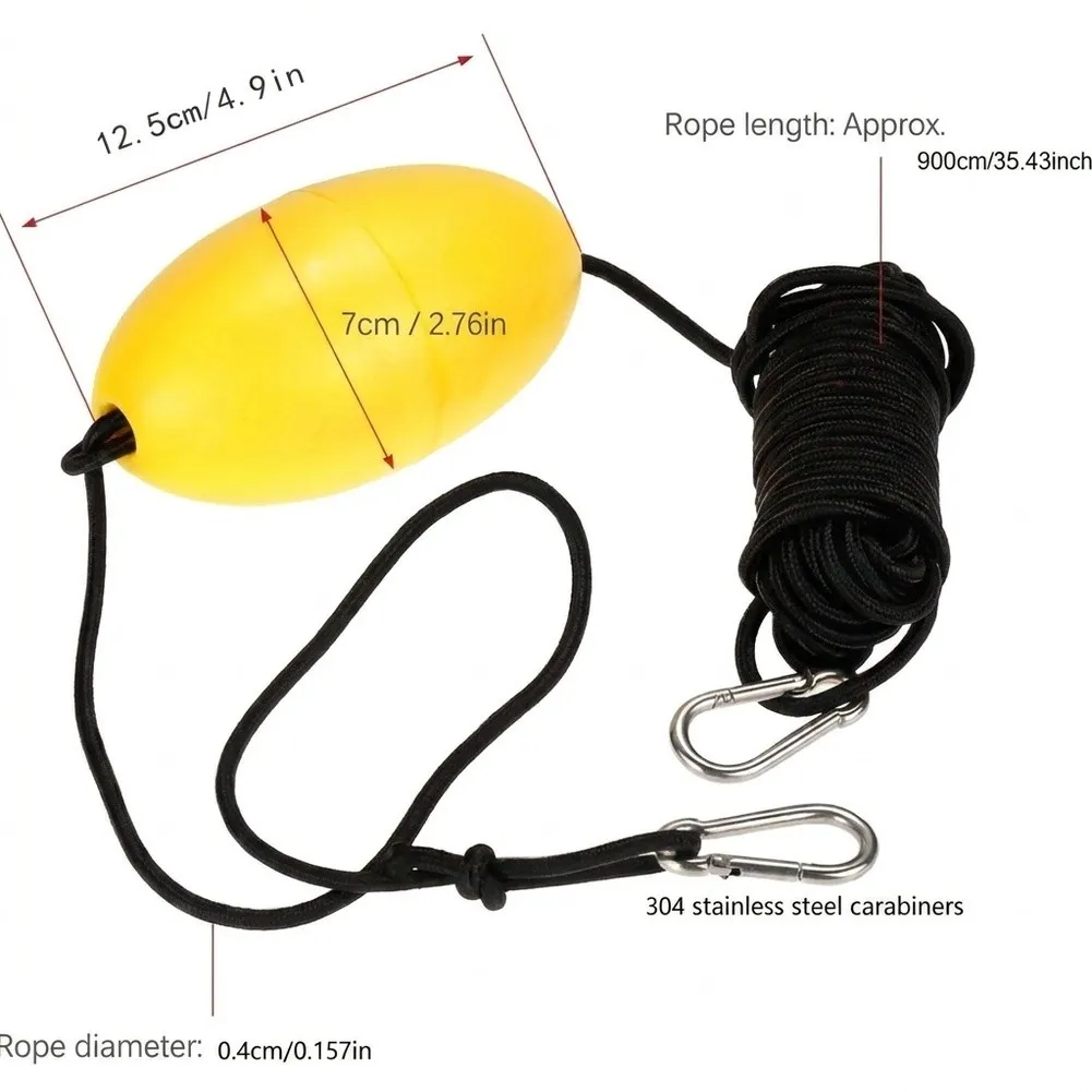 Floating Device For Kayaking Tow Rope Fishing Float Rope Floating Tow Rope Stainless Steel Carabiner For Kayak Accessory Storage