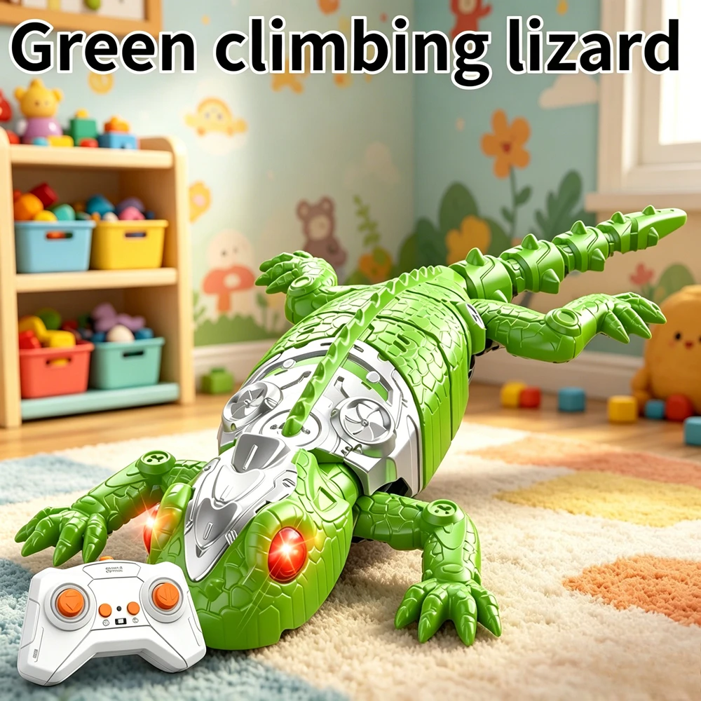 Remote Control Wall Climbing Gecko Toy Rechargeable Electric Crawling Lizard Chameleon Toy Birthday Gift for Adult