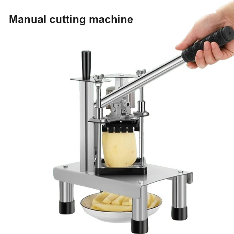 Manual Fries Machine Commercial Vegetable Fruit Dicer French Fry Cutters With Stainless Steel Blades 7mm 10mm 14mm