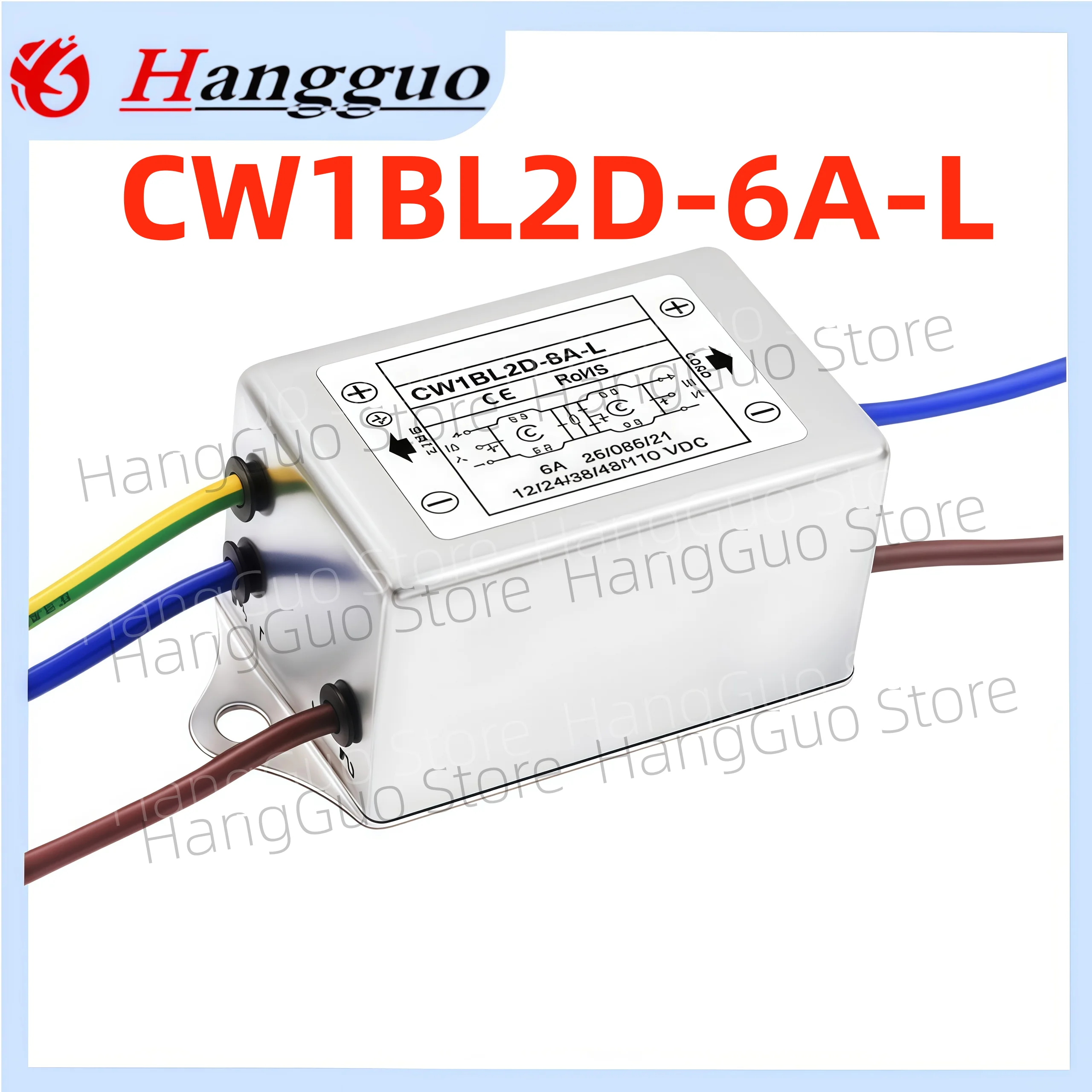 Original and brand new  filter CW1BL2D-10A-L CW1BL2-3A 6A 10A-L leads purify 3A DC sound 110VDC anti-jamming 6A CW1BL2D-10A-L