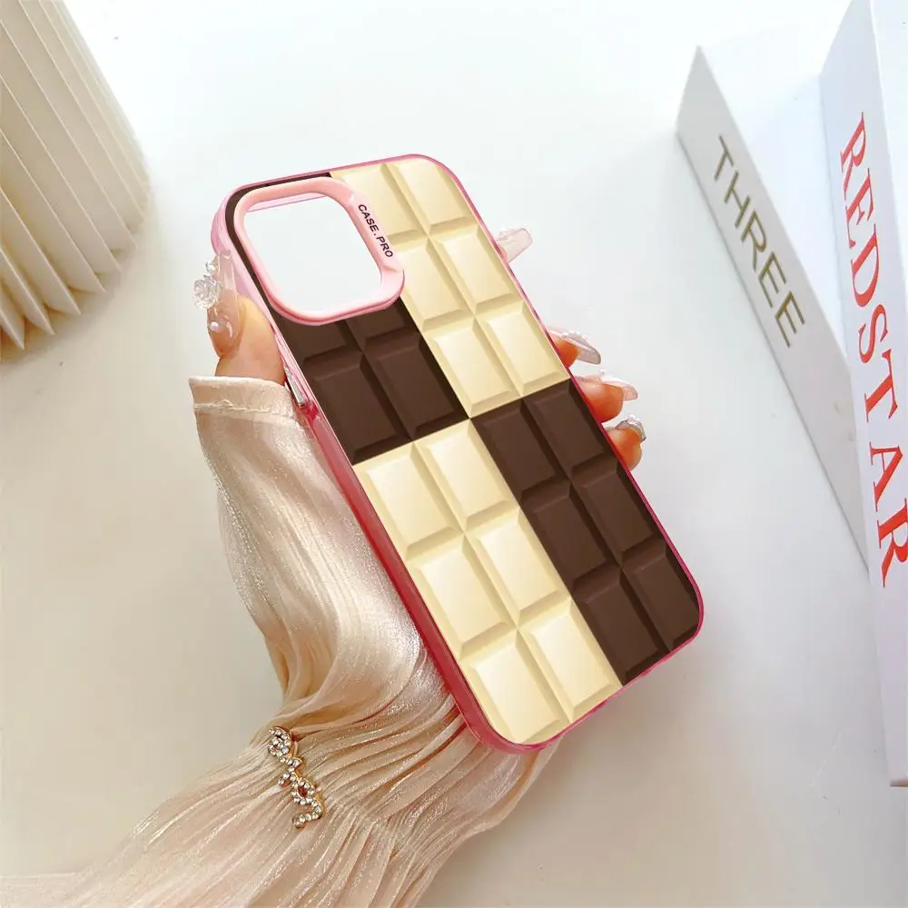 

Коврик для мыши MINISO в стиле ретро с шоколадным узором, розовый, популярный в Корее, оптовая продажа, чехол для iPhone 16, 15, 14, 13, 12, Pro XR, противоударный цвет