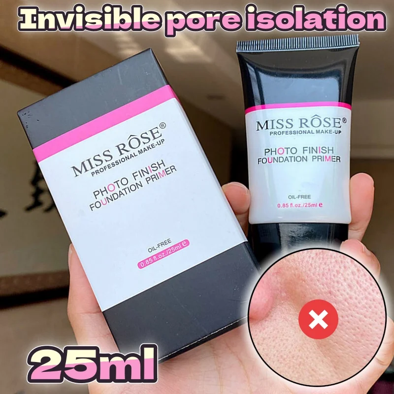 

Missrose Isolation Cream Makeup Primer Brightens Invisible Pores Oil Control Waterproof Sweatproof Non-stuck Powder 25ml