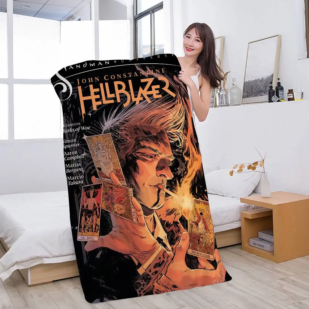 Haellblazer Constantine Bath Towel Microfiber Soft Water Absorbing Breathable For Girl Kids Decorative Cartoon Beach Towel