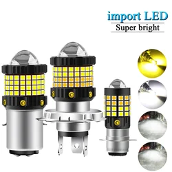 New h4 led Motorcycle headlights ba20d led p15d LED Bulb CSP High low beams motorcycle Signal light Fog lamp Spotlight With lens