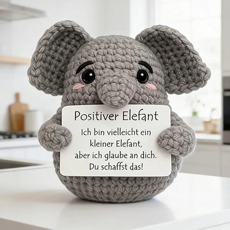 Cute Positive Crochet Animals, Emotional Support Gift