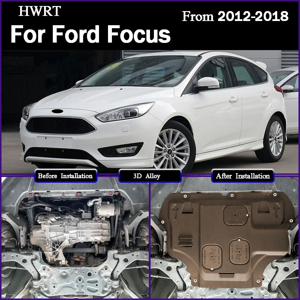 

Front Under Engine Cover For Ford Focus 2012-2018 1.6L 2.0L Guard Plate Skid Plate Car Engine Protection Panel Mudguard