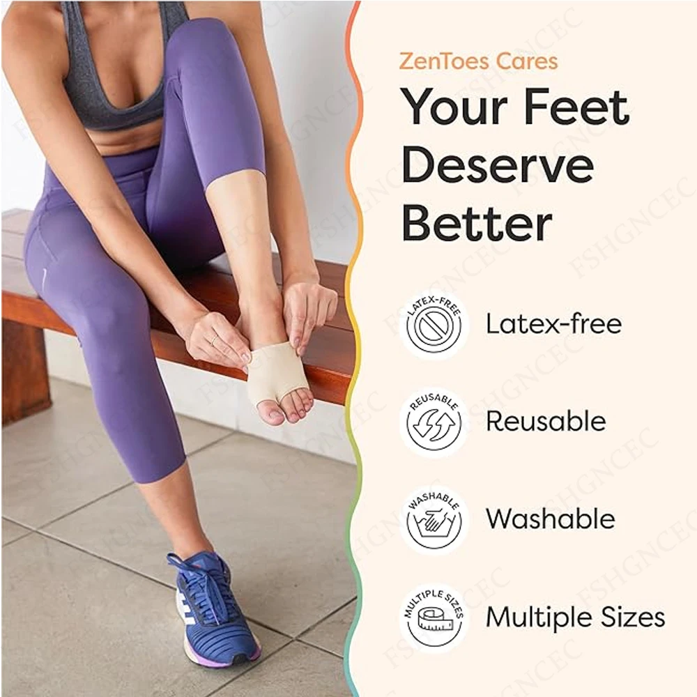Toes Metatarsal Pads for Men Women Pain Relief Gel Insoles Ball of Foot Pads Silicone Forefoot Socks Prevent Calluses Blisters