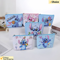 Disney Stitch Mini Coin Purse Cartoon Cute Anime Pu Key Case Storage Bag Children Kawaii Wallet Gifts for Kids