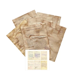 Handmade Coffee Dyeing Paper Material Background Journal Decoration Mail Letter Old Papers DIY Scrapbooking Craft Paper