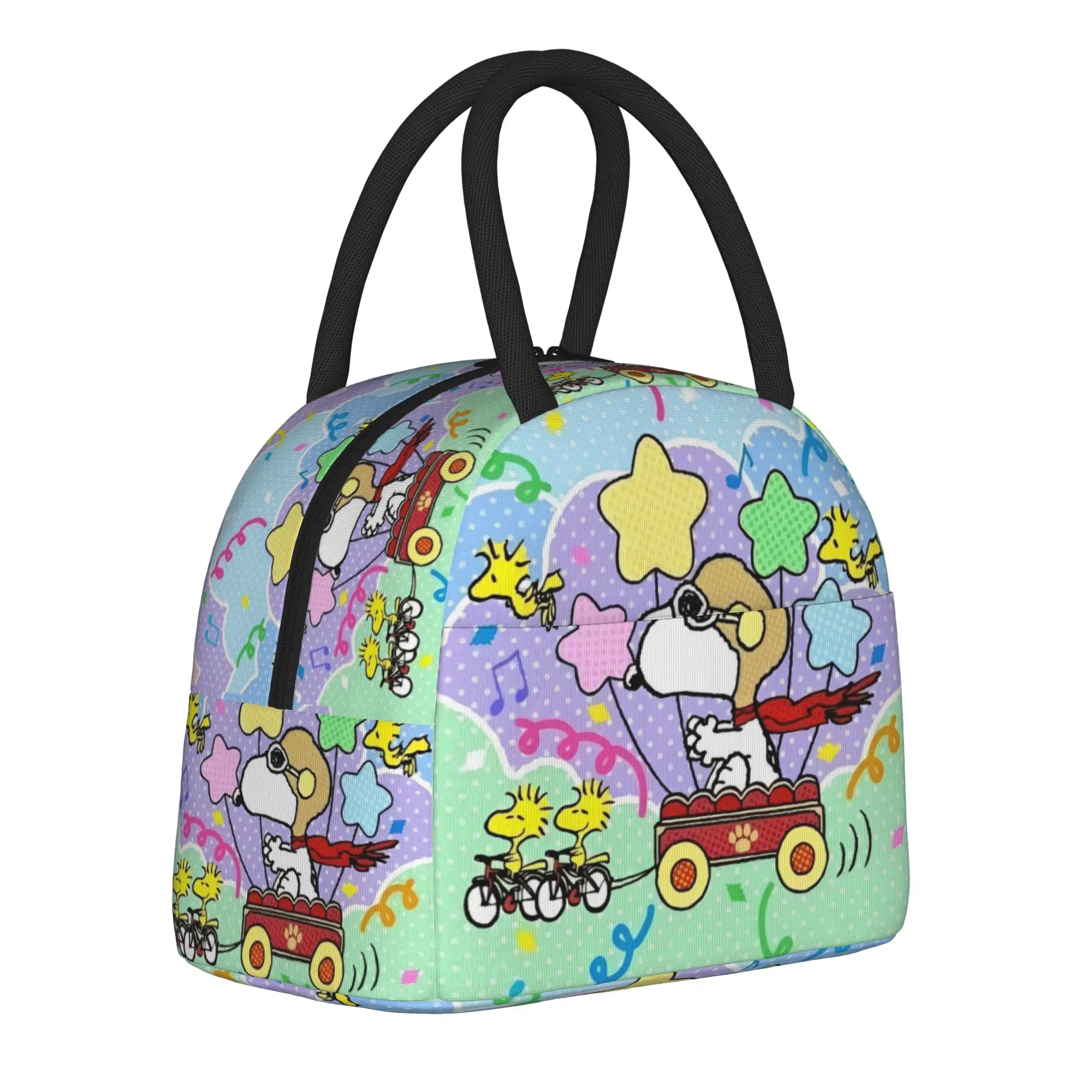 Happy Easter S-Snoopys Insulated Lunch Bag Portable  Lunch Container Cooler Bag Tote Lunch Box College  Picnic Food Storage Bags