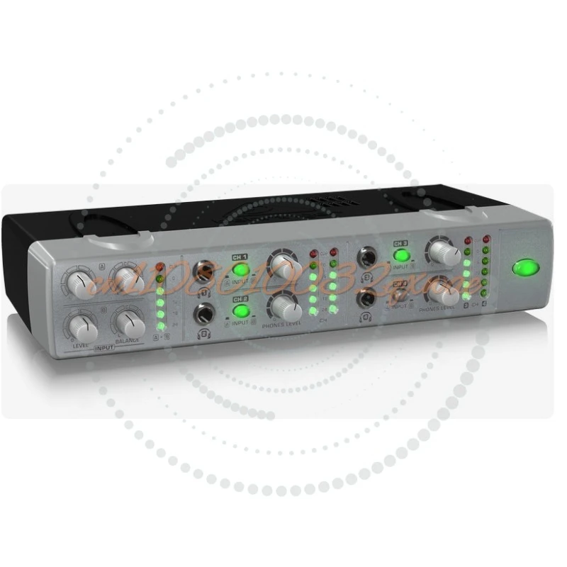 AMP800 Headphone Audio Signal Amplifier, 4-channel Portable Headphone Splitter