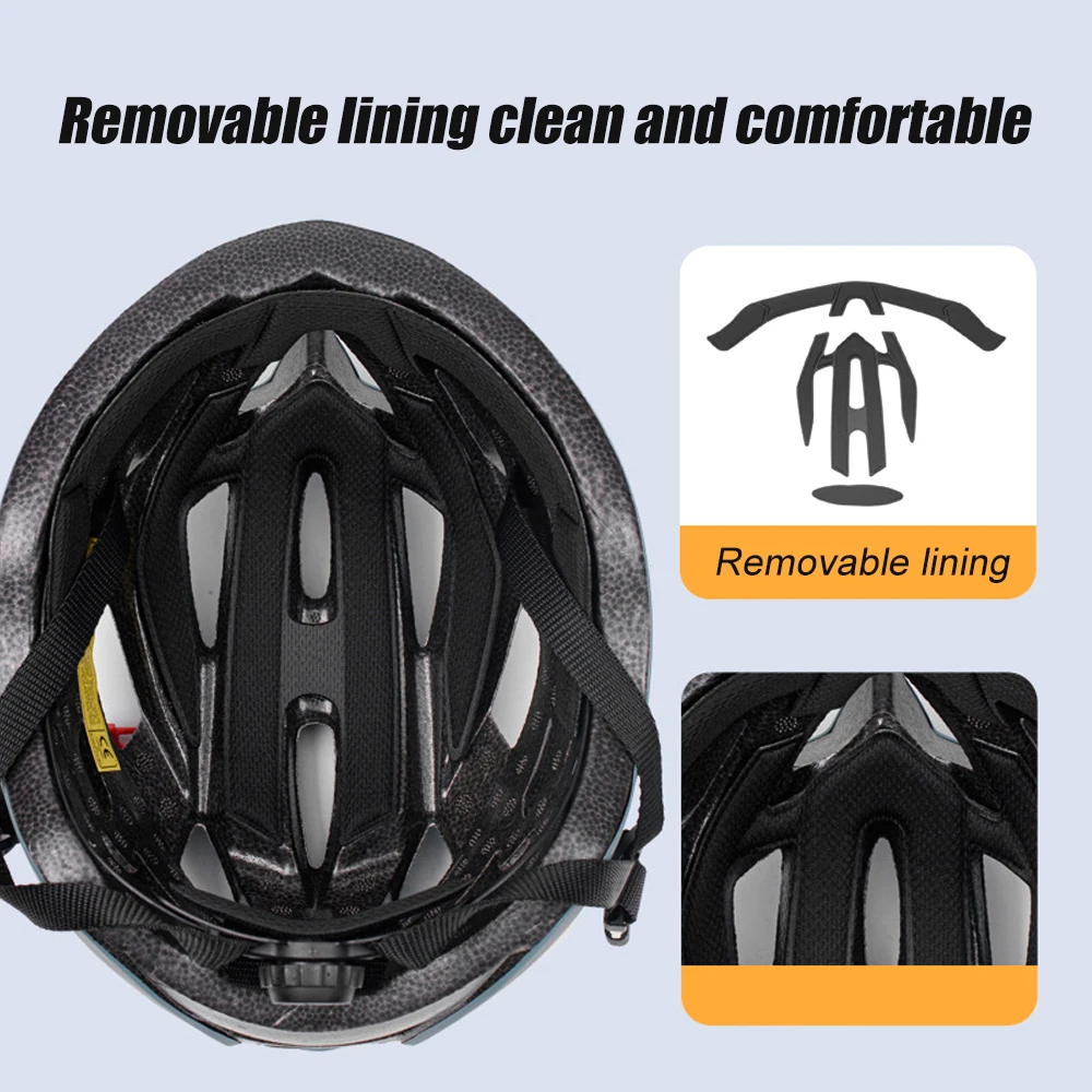Fahrradhelm für Erwachsene Männer Frauen mit verkürzter Passform 58–62 cm, leicht mit verstellbarer Seite und Kinnriemen, Fahrradzubehör – Detail 6