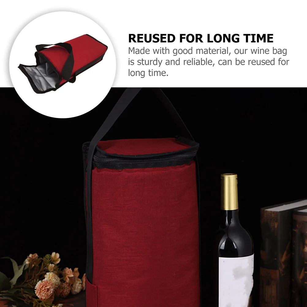 

Tote Bag Bottle Cooler Thermal for Beer Ice Bucket Drinks Carry Pouch Large