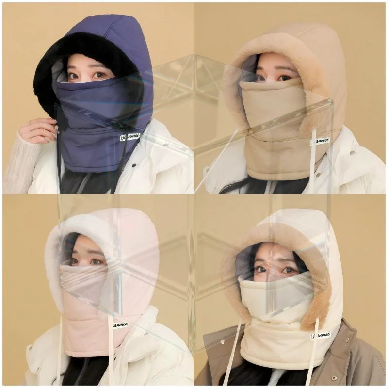 Winter Down Hat With Hood Unisex Thickened Warm Windproof And Waterproof Cap For Men Women Outdoor Skiing Hiking