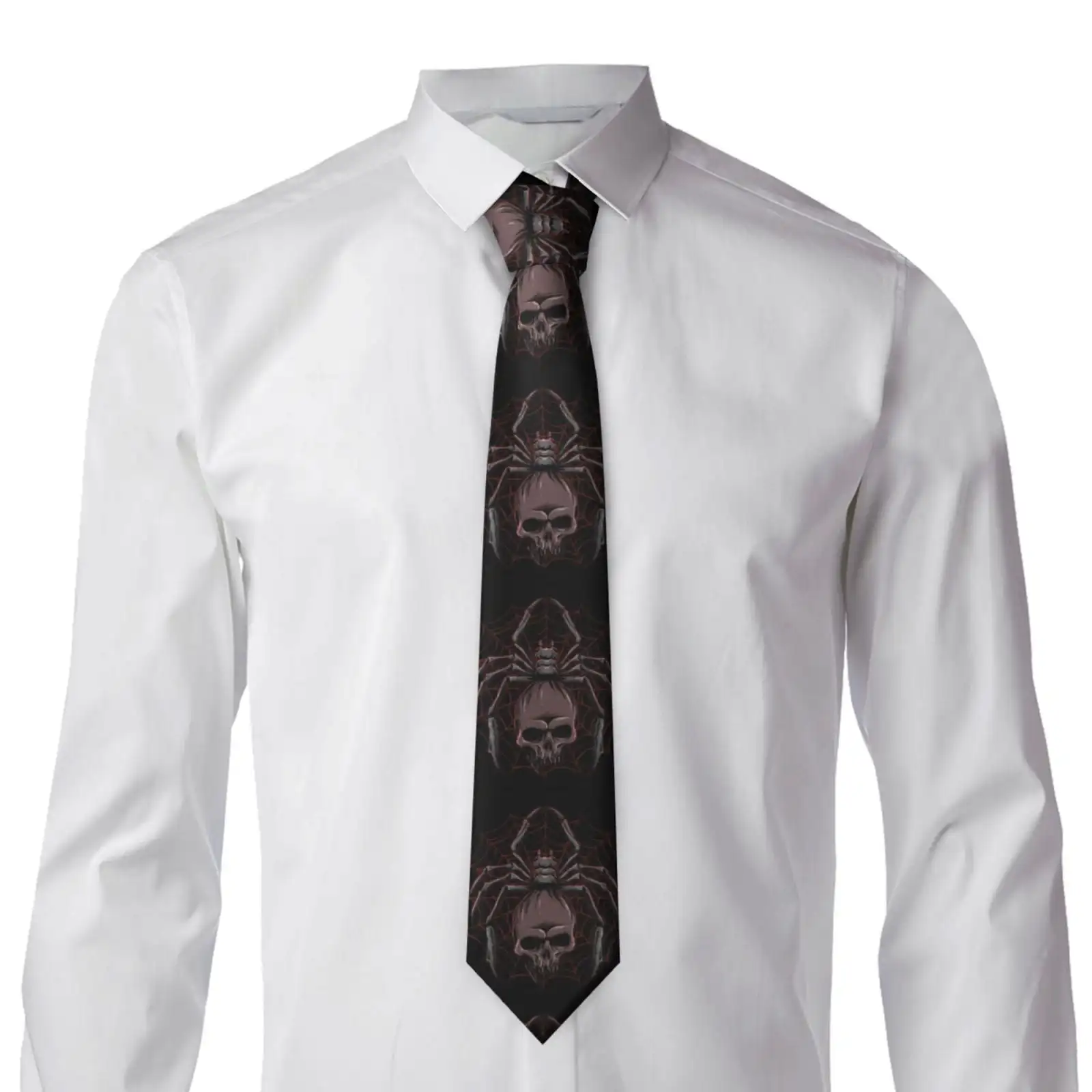 

Spider With Skull For Soft And Comfortable Men's Tie Necktie Wedding Business