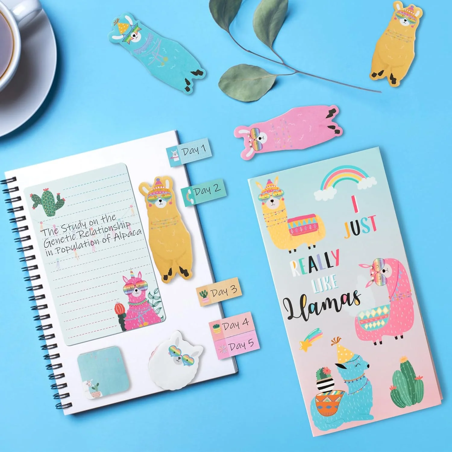 1 Pack Cute Sticky Notes Cartoon Corgi Alpaca Strawberry Sewing Theme Memo Pad Kawaii Stationery Gift For Back To School Office