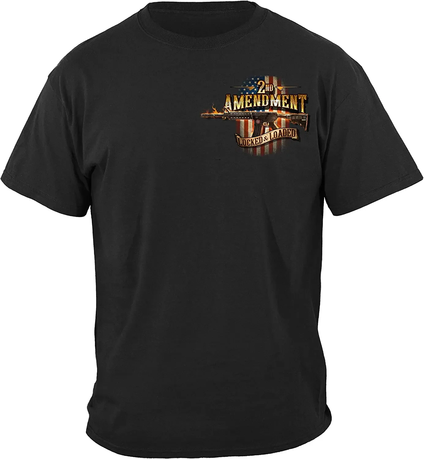 Locked & Loaded. Personalized 2nd Amendment Patriotic T Shirt New 100% Cotton Short Sleeve O-Neck T-shirt Casual Mens Top